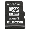 ELECOM microSDHCカード 32GB 防水性能IPX7 Class4対応 データ復旧サービス付 MF-MSD032GC4R