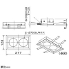 DAIKO LEDリニアトラック φ75ダウンライト2灯用 ユニットタイプ 埋込穴120×205mm LEDリニアトラック φ75ダウンライト2灯用 ユニットタイプ 埋込穴120×205mm LZA-93038 画像2