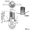 DAIKO 【生産完了品】LEDベースダウンライト LZ2C FHT32W×2灯相当 埋込穴φ75mm 配光角40° Q+電球色 ブラック 電源別売 LEDベースダウンライト LZ2C FHT32W×2灯相当 埋込穴φ75mm 配光角40° Q+電球色 ブラック 電源別売 LZD-92897YBV 画像2