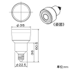 DAIKO LEDランプ 《DECO-S35C》 調光タイプ φ35 12Vダイクロハロゲン35W相当 4.3W 配光角17° 電球色 口金E11 シルバー LEDランプ 《DECO-S35C》 調光タイプ φ35 12Vダイクロハロゲン35W相当 4.3W 配光角17° 電球色 口金E11 シルバー LZA-93163YSM 画像2