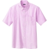 アイトス メンズ半袖オックスボタンダウンシャツ ピンクストライプ LL メンズ半袖オックスボタンダウンシャツ ピンクストライプ LL AZ7872160LL 画像1