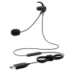 ELECOM ヘッドセット USB接続 片耳耳栓タイプ HS-EP16UBK