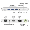 ELECOM ドッキングステーション Type-C接続 USB・miniDisplayPort・HDMI・VGA・音声・カードリーダ・LANポート搭載 長さ0.3m PD対応 ドッキングステーション Type-C接続 USB・miniDisplayPort・HDMI・VGA・音声・カードリーダ・LANポート搭載 長さ0.3m PD対応 DST-C08SV 画像2