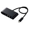 ELECOM ドッキングステーション Type-C接続 USB・HDMI・LANポート搭載 PD対応 長さ0.3m ブラック DST-C09BK