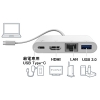 ELECOM ドッキングステーション Type-C接続 USB・HDMI・LANポート搭載 PD対応 長さ0.3m ホワイト ドッキングステーション Type-C接続 USB・HDMI・LANポート搭載 PD対応 長さ0.3m ホワイト DST-C09WH 画像2