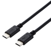 ELECOM USB2.0ケーブル TypeC-TypeC スタンダードタイプ PD対応 長さ1.0m ブラック MPA-CC10PNBK