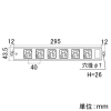 ELECOM 工事用タップ 3P・6個口 抜け止め マグネット付 コード長1m 工事用タップ 3P・6個口 抜け止め マグネット付 コード長1m T-WRM3610LG/RS 画像2