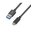 アイリスオーヤマ 高耐久USB3.1ケーブル 1m (GEN1) ブラック ICAC-D10-B