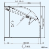 日本キヤリア(東芝) 防火ダンパー付ウェザーカバー 有圧換気扇用 鋼板製 25cm用 産業用換気扇別売部品 防火ダンパー付ウェザーカバー 有圧換気扇用 鋼板製 25cm用 産業用換気扇別売部品 C-25DP2 画像3