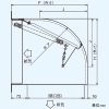 日本キヤリア(東芝) 防火ダンパー付ウェザーカバー 有圧換気扇用 鋼板製 35cm用 産業用換気扇別売部品 防火ダンパー付ウェザーカバー 有圧換気扇用 鋼板製 35cm用 産業用換気扇別売部品 C-35DP2 画像3