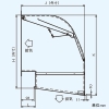 日本キヤリア(東芝) 防火ダンパー付給排気形ウェザーカバー 有圧換気扇用 ステンレス製 40cm用 産業用換気扇別売部品 防火ダンパー付給排気形ウェザーカバー 有圧換気扇用 ステンレス製 40cm用 産業用換気扇別売部品 C-40SDPU 画像3