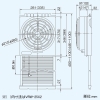 日本キヤリア(東芝) 窓用換気扇 給排気式 羽根径20cm プルスイッチ付 窓用換気扇 給排気式 羽根径20cm プルスイッチ付 VRW-20X2 画像2