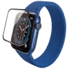 ELECOM フレーム付液晶保護ガラスフィルム ≪STRONG GLASS≫ フルカバーフィルム Apple Watch SE・6・5・4(44mm)用 衝撃吸収・高硬度・高光沢タイプ AW-20MFLGFCRBK