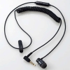 ELECOM マイク付ヘッドホン 片耳タイプ 密閉型 耳栓タイプ カールコード ハンズフリー通話対応 コード長0.7〜1.2m EHP-CCS100CMMBK