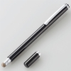 ELECOM タッチペン 導電繊維タイプ ペン先約6.5mm マグネットキャップ・交換用ペン先付 P-TPMCF01BK
