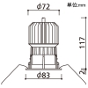 オーデリック LEDベースダウンライト 反射板タイプ C1500・C1000 CDM-T35Wクラス/FHT32Wクラス・JR12V-50Wクラス/白熱灯100Wクラス LED一体型 白色 埋込穴φ75 配光角49° 白色コーンタイプ 電源装置別売 オフホワイト LEDベースダウンライト 反射板タイプ C1500・C1000 CDM-T35Wクラス/FHT32Wクラス・JR12V-50Wクラス/白熱灯100Wクラス LED一体型 白色 埋込穴φ75 配光角49° 白色コーンタイプ 電源装置別売 オフホワイト XD703101 画像2