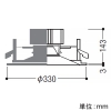 コイズミ照明 LEDベースダウンライト 浅型 4500・5500lmクラス HID100W相当 埋込穴φ300mm 配光角35° 昼白色 電源別売 LEDベースダウンライト 浅型 4500・5500lmクラス HID100W相当 埋込穴φ300mm 配光角35° 昼白色 電源別売 XD157503WN 画像2