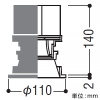 コイズミ照明 LEDベースダウンライト 深型 1000・1500・2000lmクラス HID35W・JR12V50W相当 埋込穴φ100mm 配光角45° 調光調色 電球色〜昼白色 白色コーン 電源別売 LEDベースダウンライト 深型 1000・1500・2000lmクラス HID35W・JR12V50W相当 埋込穴φ100mm 配光角45° 調光調色 電球色〜昼白色 白色コーン 電源別売 XD056511WX 画像2