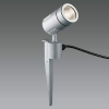 コイズミ照明 LEDエクステリアスポットライト 防雨型 スパイクタイプ 1000lmクラス JR12V50W相当 非調光 配光角25° 電球色 シルバー XU49889L