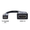 サンワサプライ HDMI変換アダプタ マイクロHDMI ブラック 0.1m HDMI変換アダプタ マイクロHDMI ブラック 0.1m AD-HD20MCK 画像2