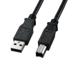 サンワサプライ USB2.0ケーブル 2重シールド ツイストペア ブラック 1m KU20-1BKK2