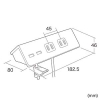 サンワサプライ 【生産完了品】便利タップ USB充電ポート付 4個口 絶縁キャップ付 クランプ固定式 便利タップ USB充電ポート付 4個口 絶縁キャップ付 クランプ固定式 TAP-B105U-3W 画像3