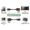 サンワサプライ イーサネット対応ハイスピードHDMIマイクロケーブル イーサネット対応ハイスピードHDMIマイクロケーブル KM-HD23-20K 画像3