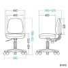 サンワサプライ オフィスチェア オフィスチェア SNC-T145KBL 画像2