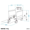 サンワサプライ キャスター付キ鞄スタンド キャスター付キ鞄スタンド BAG-STN001BKN 画像2