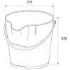 バーテック バーキンタX カラーバケツ 9L 赤 BKXCB-9R バーキンタX カラーバケツ 9L 赤 BKXCB-9R 66218300 画像2