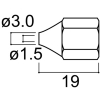 白光 ノズル 1.5mm A1086