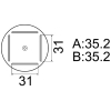 白光 ノズル QFP 35mmX35mm A1203B