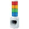 パトライト LED積層信号灯付き電子音報知器 色:赤・黄・緑・青 LKEH-410FA-RYGB