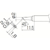 白光 こて先 2BC型 溝付 はんだメッキ 1mm T13-BCM2