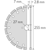 エビ ダイヤモンド土木用ブレード(湿式) 255mm ダイヤモンド土木用ブレード(湿式) 255mm ACC10 画像2