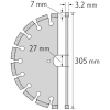 エビ ダイヤモンド土木用ブレード(湿式) 305mm ダイヤモンド土木用ブレード(湿式) 305mm ACC12 画像2