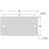 IM 刻印用アルミプレート 20×40×0.8 2-φ3 4-R2 10枚入 刻印用アルミプレート 20×40×0.8 2-φ3 4-R2 10枚入 AL-204H 画像2
