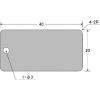 IM 刻印用アルミプレート 20×40×0.8 1-φ3 4-R2 10枚入 刻印用アルミプレート 20×40×0.8 1-φ3 4-R2 10枚入 AL-204H1 画像2