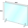 IM 飛沫感染対策アクリルパネル2窓無スタンド式(スタンド2個付き透明アクリルW600*H550*3mm) AMACRYP2