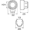 アネックス オフセットアダプター専用ソケット24mm オフセットアダプター専用ソケット24mm AOA-1924 画像2