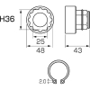 アネックス オフセットアダプター30mm 専用ソケット H36mm オフセットアダプター30mm 専用ソケット H36mm AOA-3036 画像2