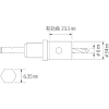 エビ バイメタルホルソー 34mm 六角軸 バイメタルホルソー 34mm 六角軸 BOH34G 画像2