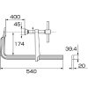 エビ L型クランプ エビ万力 バーハンドル超強力型 400mm×174mm L型クランプ エビ万力 バーハンドル超強力型 400mm×174mm BP4017A 画像4