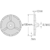 エビ 【生産完了品】ダイヤモンドカップホイール乾式高級品100mm用 ダイヤモンドカップホイール乾式高級品100mm用 CF-4 画像2