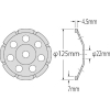 エビ ダイヤモンドカップホイール乾式汎用品 シングルカップ125mm用 ダイヤモンドカップホイール乾式汎用品 シングルカップ125mm用 CSP-5 画像2