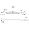 エビ コンビネーションレンチ 15mm コンビネーションレンチ 15mm CW15 画像2