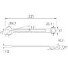 エビ コンビネーションレンチ 17mm コンビネーションレンチ 17mm CW17 画像2