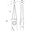 idealtek ESD精密プライヤー 直爪・平 ロング 140mm ESD精密プライヤー 直爪・平 ロング 140mm ES6013-CR-BG-IT 画像2