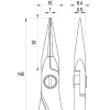 idealtek ESD精密プライヤー 半丸 ロング 140mm ESD精密プライヤー 半丸 ロング 140mm ES6023-CR-BG-IT 画像2