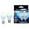 IRIS LED電球2個セット E17広配光タイプ 40形相当 昼白色 LDA4N-G-E17-4T52P
